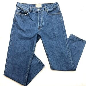 Everlane The Everybody Unisex 100% Organic Cotton Med‎ Wash Highrise Ankle Jean